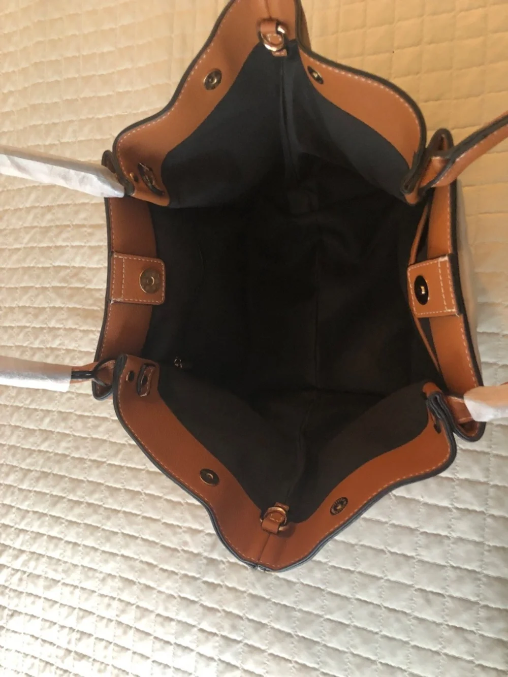 NWOT Cognac Tote Bag — Never Carried